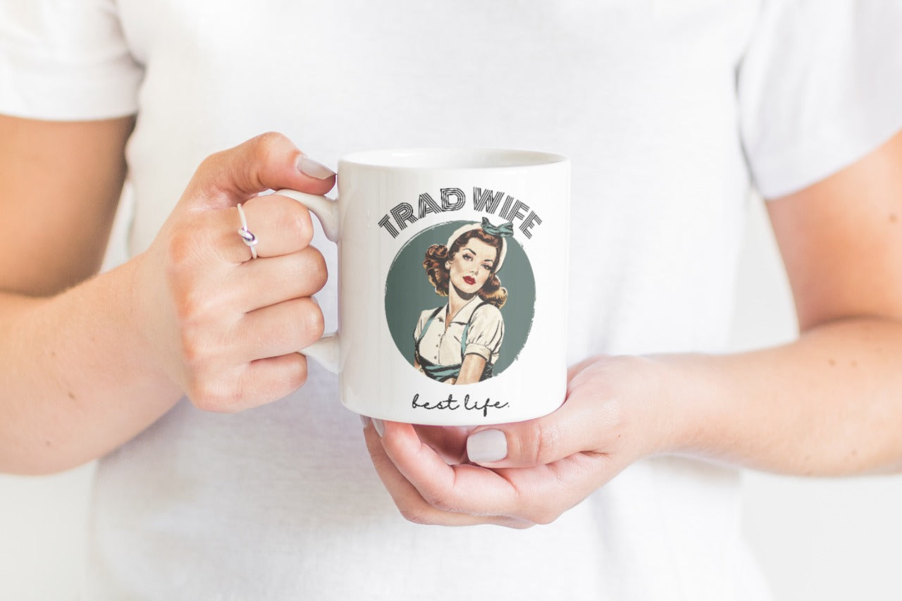 Trad Wife Jumbo Mug, 20oz, Homemaker Gift, Traditional Housewife Tea Cup, Trad Wife Gifts, Present for Wifey, Bridal Shower Mug