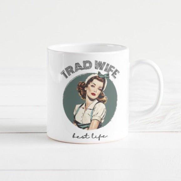 Trad Wife Jumbo Mug, 20oz, Homemaker Gift, Traditional Housewife Tea Cup, Trad Wife Gifts, Present for Wifey, Bridal Shower Mug