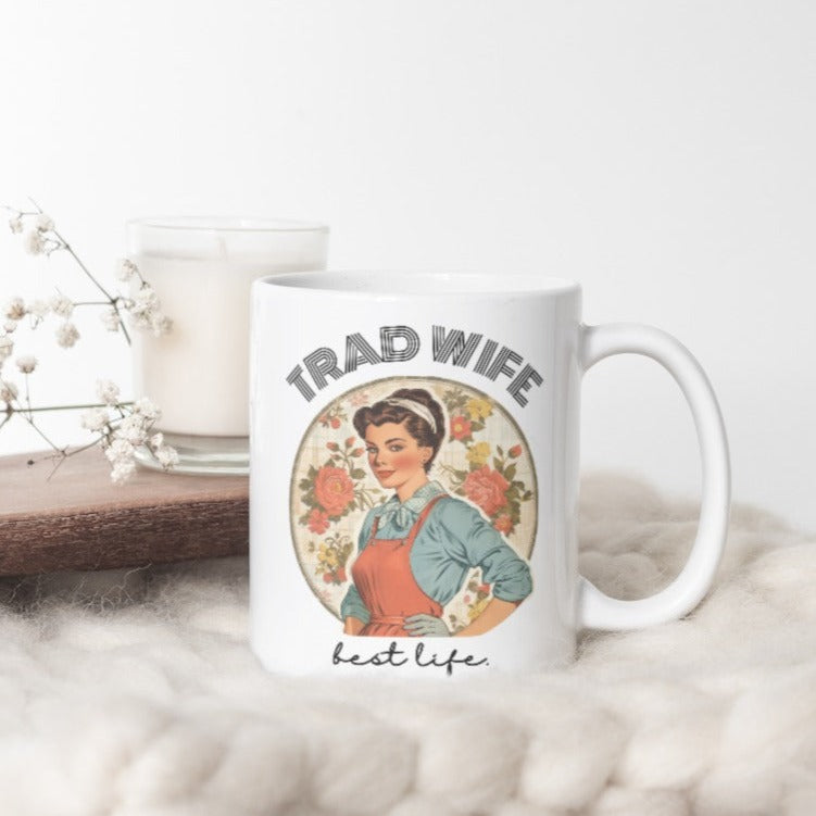 Trad Wife Jumbo Mug, 20oz, Homemaker Gift, Traditional Housewife Tea Cup, Trad Wife Gifts, Present for Wifey, Bridal Shower Mug