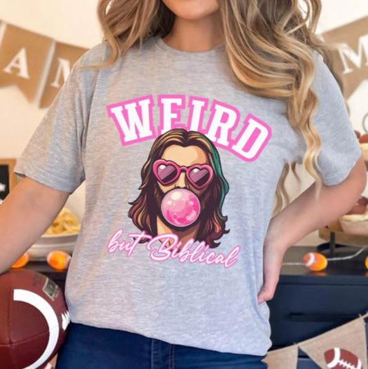 Weird But Biblical Unisex Softstyle T-Shirt - Faith Tee, Religious Shirt, Inspirational Christian Clothing, Bible Quote Top, Christian