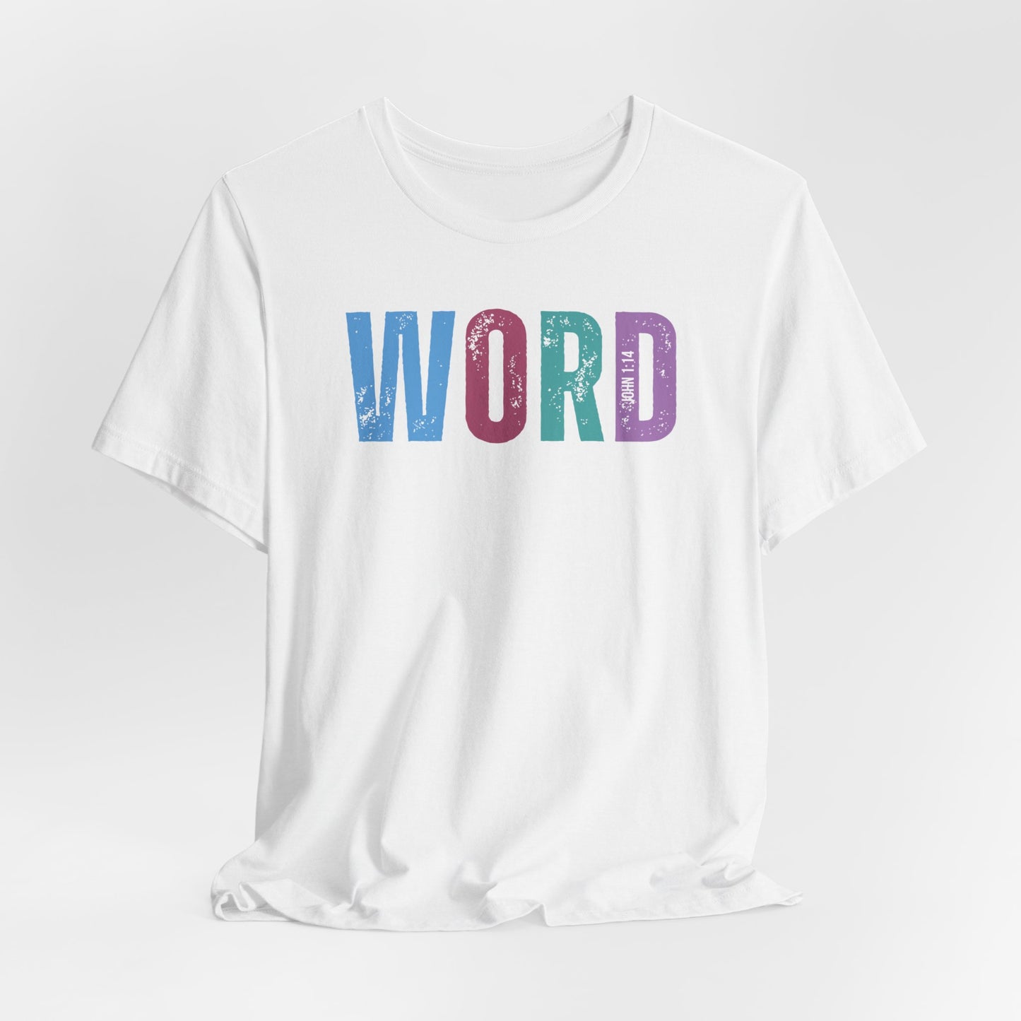 Word, John 1:14 T-shirt - Unisex Jersey Short Sleeve Tee, Christian Merch, Christian Streetwear, Faith Based Shirt, Christian Apparel, Christian Shirts