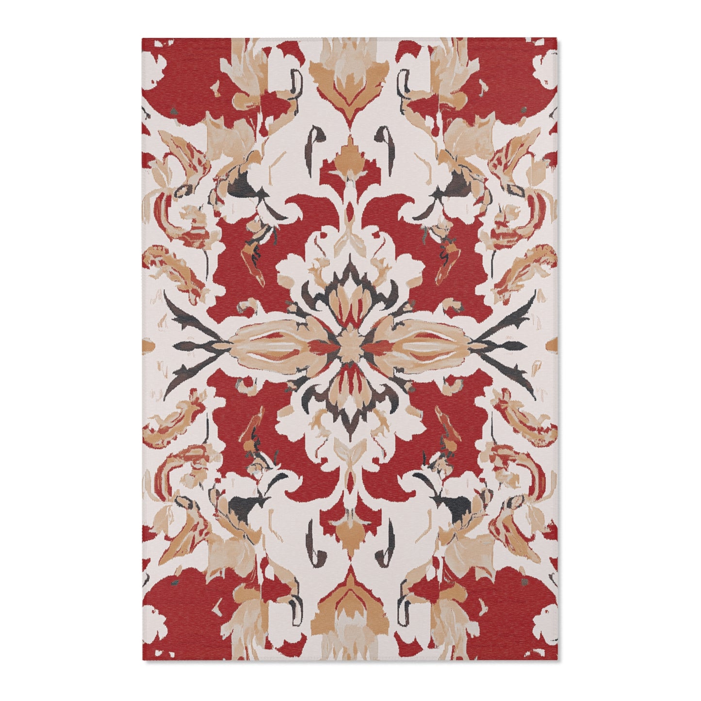 Modern Boho Floral Area Rug, Funky, Colorful, & Unique Area Rugs, Custom Print Rug Bathmat, 3 Sizes-24x36 in, 36x60 in and 48x72 in