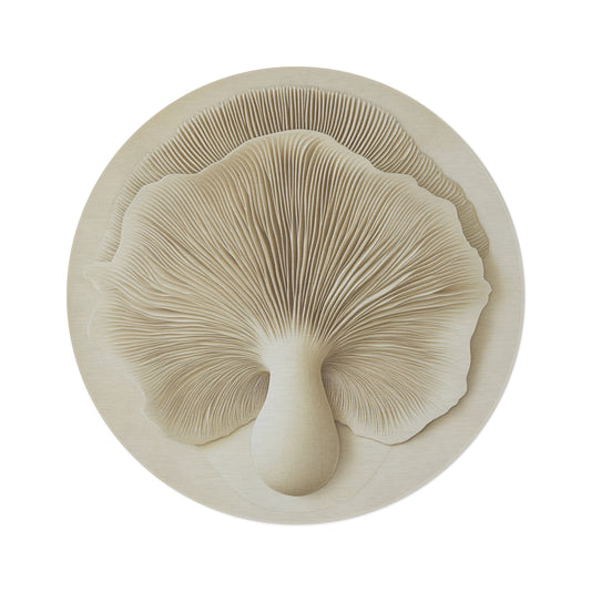 Round Mushroom Area Rug, Funky & Unique Fairycore Area Rugs, Unique 60" Round Rug, Custom Print Available