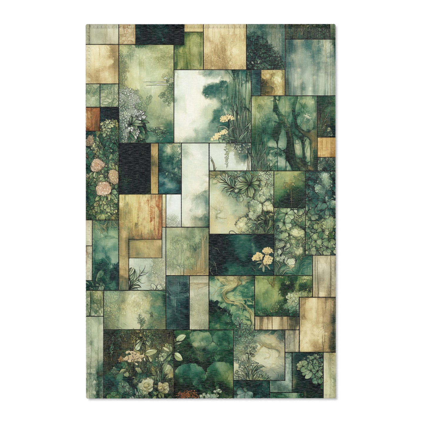 Gustav Klimt Inspired Area Rug, Funky, Colorful, & Unique Area Rugs, Custom Print Rug or Bathmat, 3 Sizes - 24x36 in, 36x60 in and 48x72 in