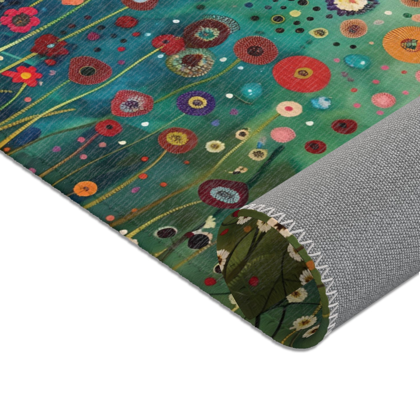 Gustav Klimt Inspired Area Rug, Funky, Colorful, & Unique Area Rugs, Custom Print Rug or Bathmat, 3 Sizes - 24x36 in, 36x60 in and 48x72 in