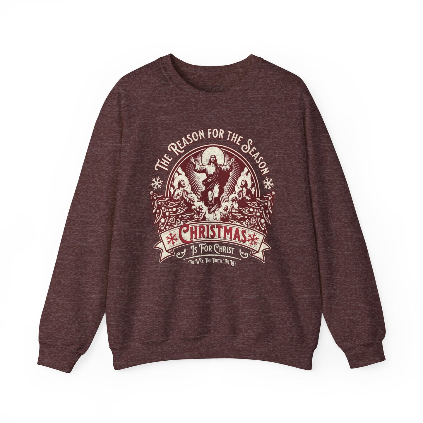 Jesus is the Reason Christmas Sweatshirt, Unisex Heavy Blend Crewneck, Presents for Mom, Jesus Sweater, Glory to God, Christian Christmas