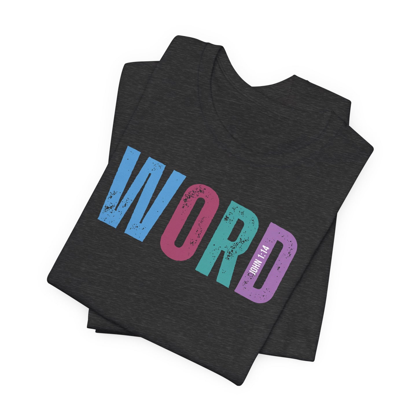 Word, John 1:14 T-shirt - Unisex Jersey Short Sleeve Tee, Christian Merch, Christian Streetwear, Faith Based Shirt, Christian Apparel, Christian Shirts