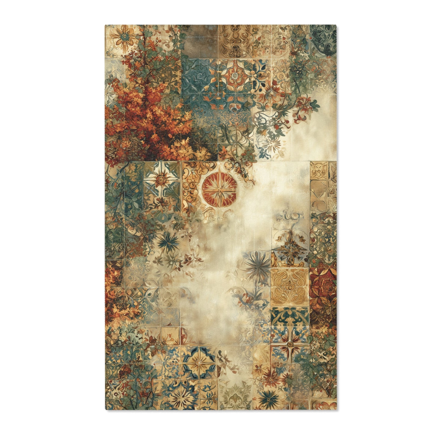 Gustav Klimt Inspired Area Rug, Funky, Colorful, & Unique Area Rugs, Custom Print Rug or Bathmat, 3 Sizes - 24x36 in, 36x60 in and 48x72 in