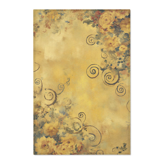 Gustav Klimt Inspired Area Rug, Funky, Colorful, & Unique Area Rugs, Custom Print Rug or Bathmat, 3 Sizes - 24x36 in, 36x60 in and 48x72 in
