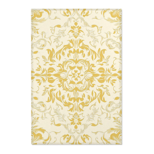 Modern Boho Floral Area Rug, Funky, Colorful, & Unique Area Rugs, Custom Print Rug Bathmat Doormat, 3 Sizes-24x36 in, 36x60 in and 48x72 in