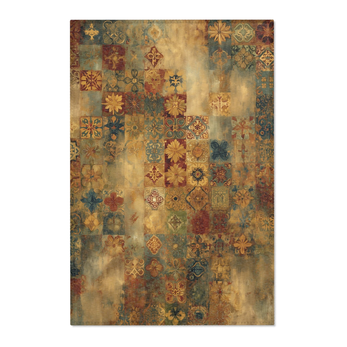 Gustav Klimt Inspired Area Rug, Funky, Colorful, & Unique Area Rugs, Custom Print Rug or Bathmat, 3 Sizes - 24x36 in, 36x60 in and 48x72 in
