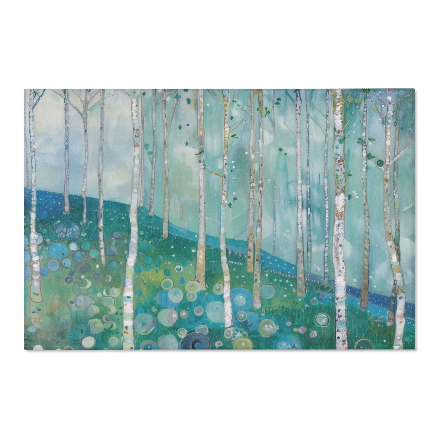 Gustav Klimt Inspired Area Rug, Funky, Colorful, & Unique Area Rugs, Custom Print Rug or Bathmat, 3 Sizes - 24x36 in, 36x60 in and 48x72 in