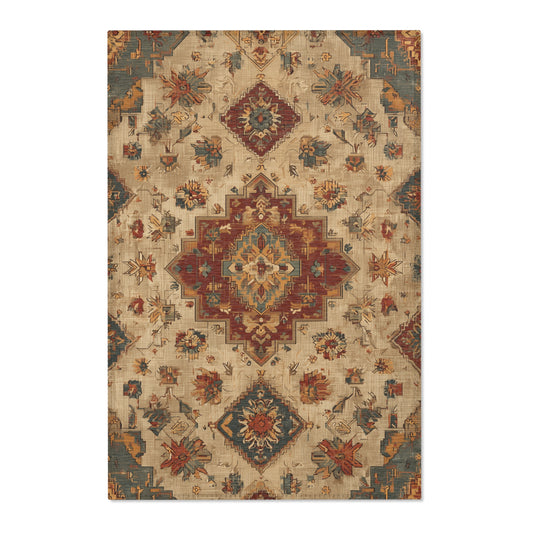 Moroccan Area Rug, Low Pile, Funky, Colorful, & Unique Area Rugs, Custom Print Rug or Bathmat, 3 Sizes - 24x36 in, 36x60 in and 48x72 in