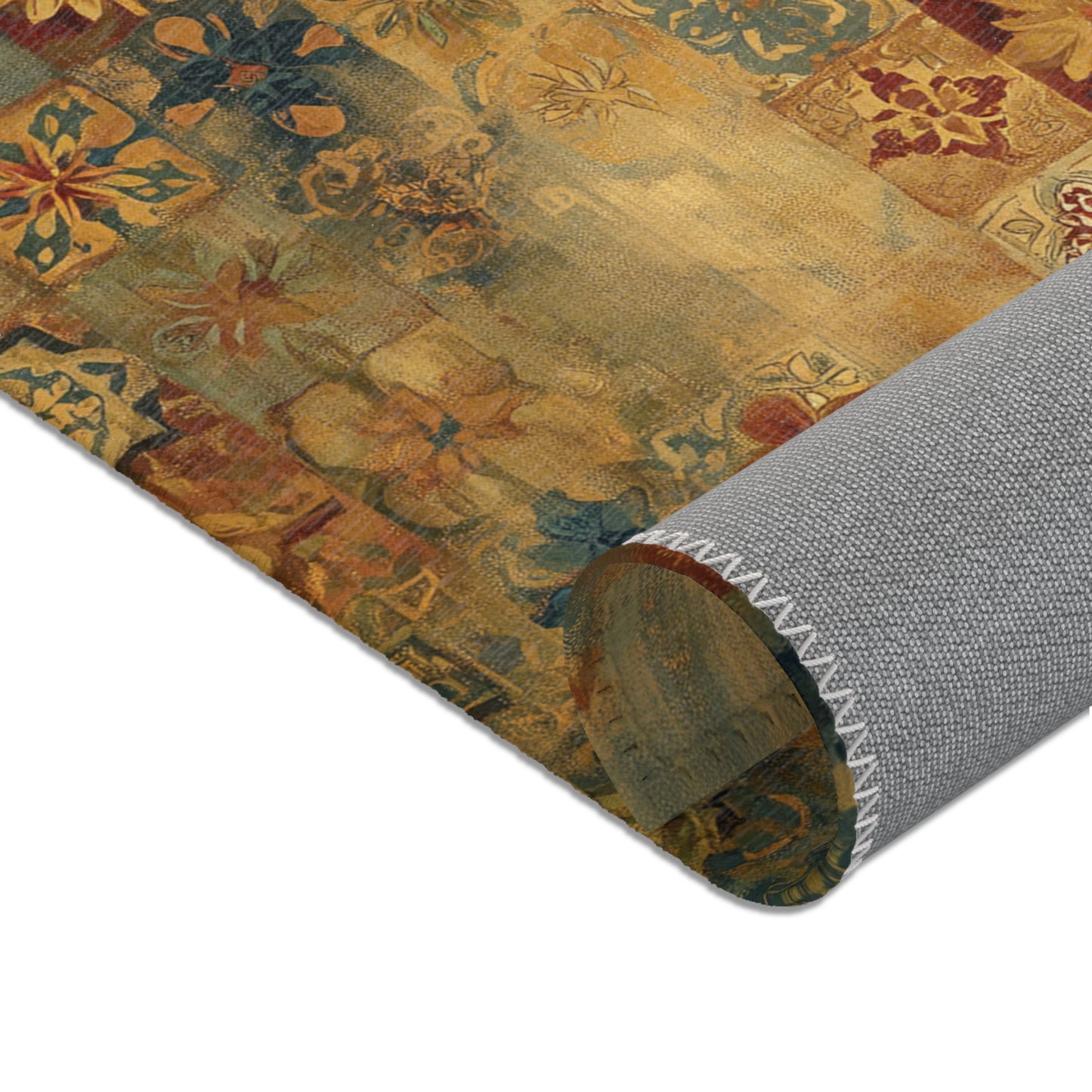 Gustav Klimt Inspired Area Rug, Funky, Colorful, & Unique Area Rugs, Custom Print Rug or Bathmat, 3 Sizes - 24x36 in, 36x60 in and 48x72 in