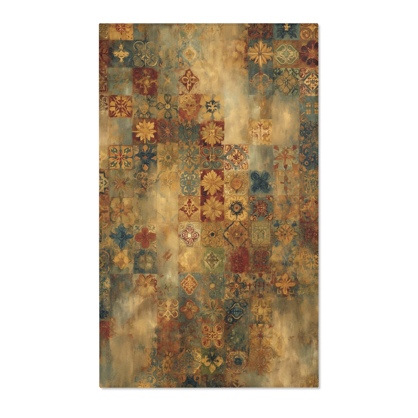 Gustav Klimt Inspired Area Rug, Funky, Colorful, & Unique Area Rugs, Custom Print Rug or Bathmat, 3 Sizes - 24x36 in, 36x60 in and 48x72 in