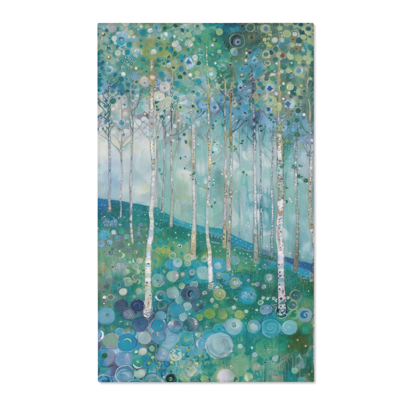 Gustav Klimt Inspired Area Rug, Funky, Colorful, & Unique Area Rugs, Custom Print Rug or Bathmat, 3 Sizes - 24x36 in, 36x60 in and 48x72 in