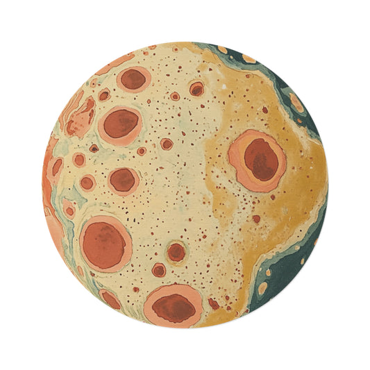 Round Mushroom Spore Area Rug, Funky & Unique Fairycore Area Rugs, Unique 60" Round Rug, Custom Print Available