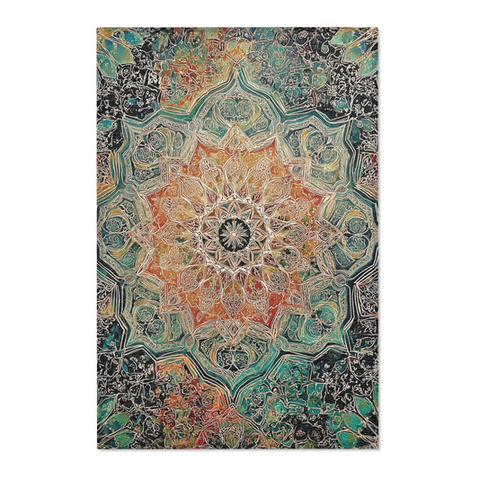 Moroccan Area Rug, Low Pile, Funky, Colorful, & Unique Area Rugs, Custom Print Rug or Bathmat, 3 Sizes - 24x36 in, 36x60 in and 48x72 in