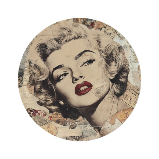 Marilyn Monroe Round Area Rug, Funky, Colorful Cool Unique Area Rugs, Unique 60" Round Rug, Custom Print Available