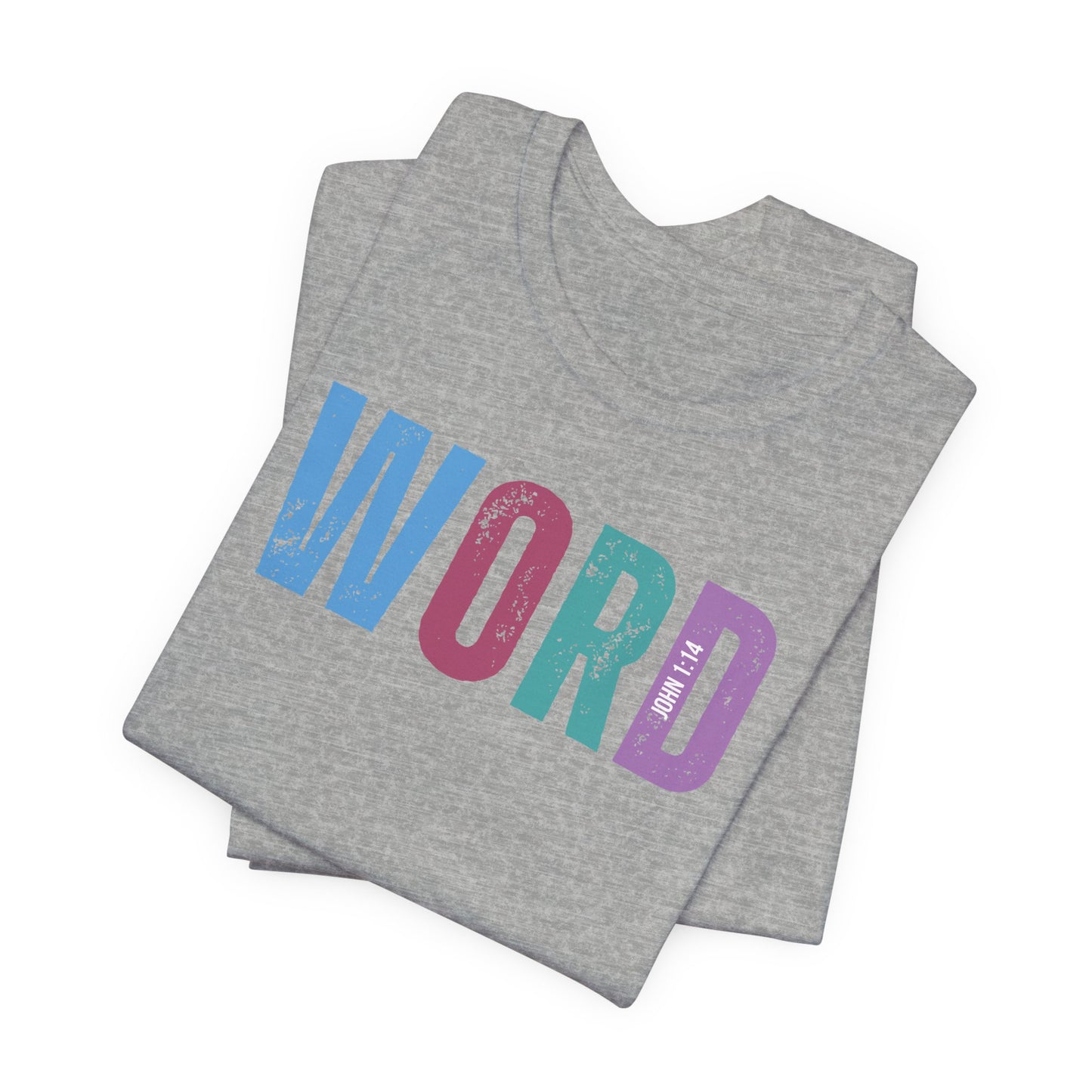 Word, John 1:14 T-shirt - Unisex Jersey Short Sleeve Tee, Christian Merch, Christian Streetwear, Faith Based Shirt, Christian Apparel, Christian Shirts