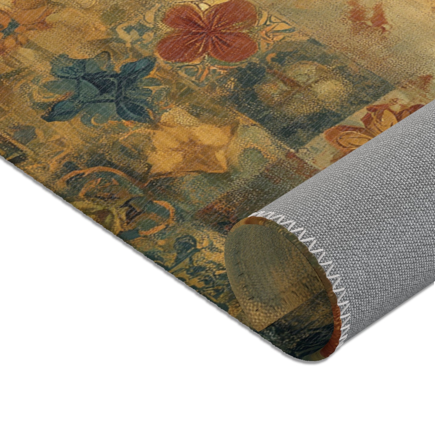 Gustav Klimt Inspired Area Rug, Funky, Colorful, & Unique Area Rugs, Custom Print Rug or Bathmat, 3 Sizes - 24x36 in, 36x60 in and 48x72 in