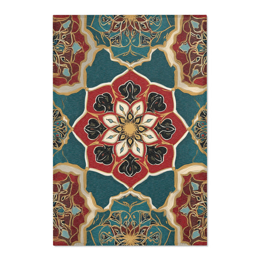 Moroccan Area Rug, Low Pile, Funky, Colorful, & Unique Area Rugs, Custom Print Rug or Bathmat, 3 Sizes - 24x36 in, 36x60 in and 48x72 in