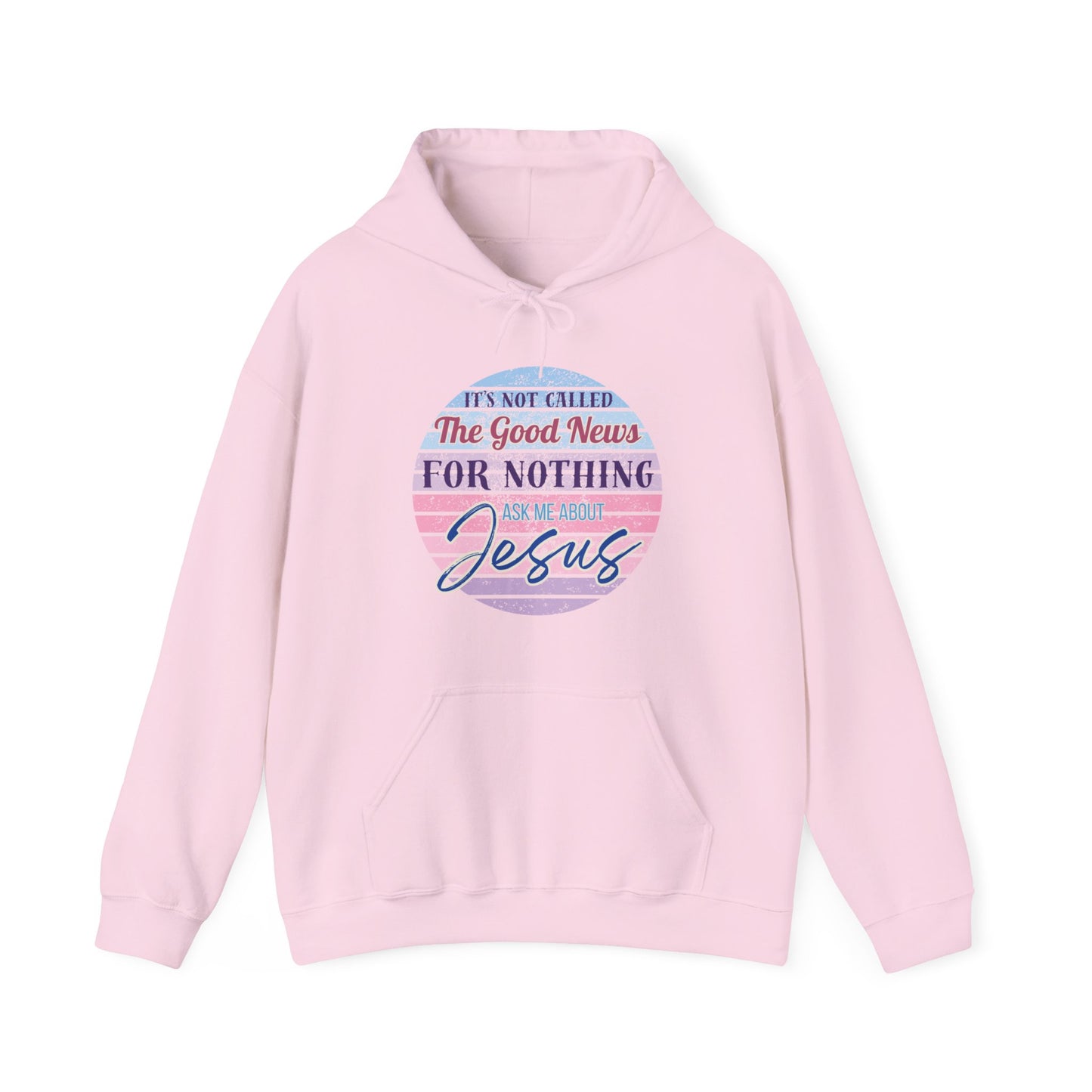The Good News of Jesus Unisex Heavy Blend™ Hooded Sweatshirt, Christian Merch, Christian Streetwear, Ministry Shirt, Faith Based Shirt, Praise Hoodie
