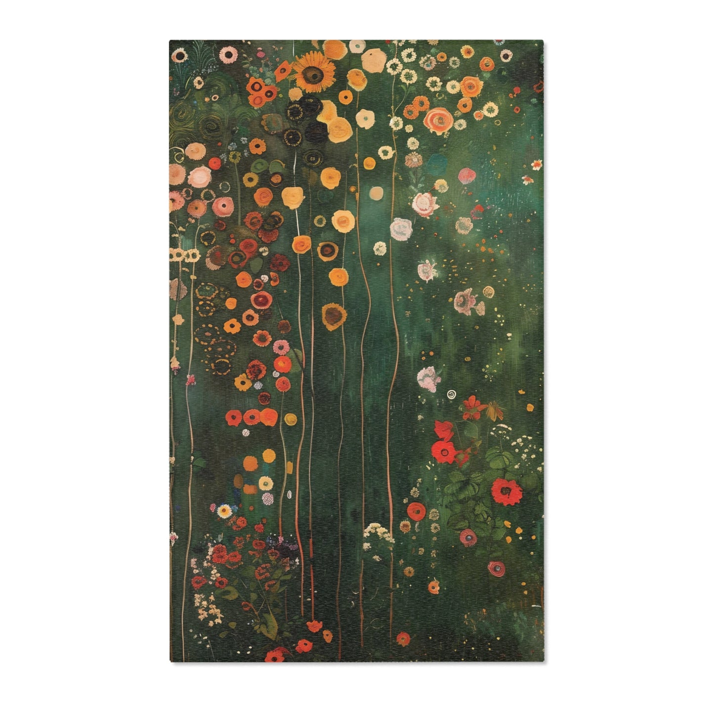 Gustav Klimt Inspired Area Rug, Funky, Colorful, & Unique Area Rugs, Custom Print Rug or Bathmat, 3 Sizes - 24x36 in, 36x60 in and 48x72 in