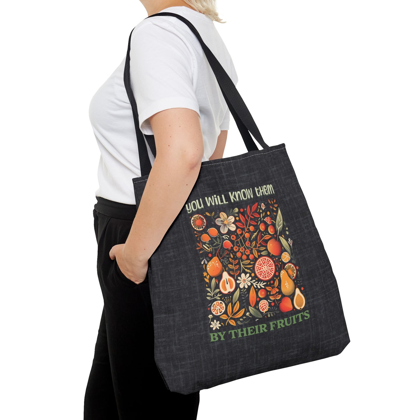 Fruits of the Spirit Tote Bag, Christian Merch, Gifts of the Holy Spirit, Travel Bag, Bible Bag, , Book Bag, Getaway Bag, Secret Santa Gift, Gift for Church People