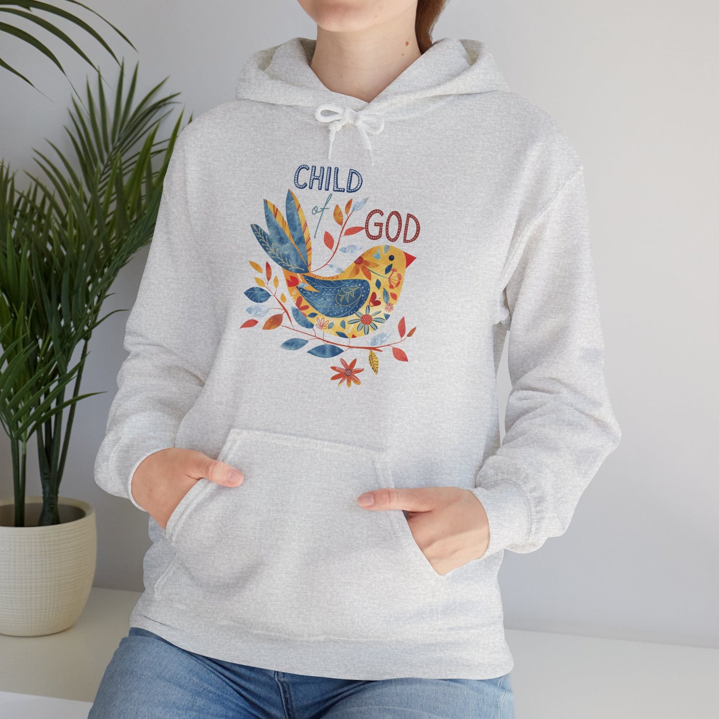 Child of God Unisex Heavy Blend™ Hooded Sweatshirt, Christian Merch, Christian Streetwear, Ministry Shirt, Faith Based Shirt, Praise Hoodie