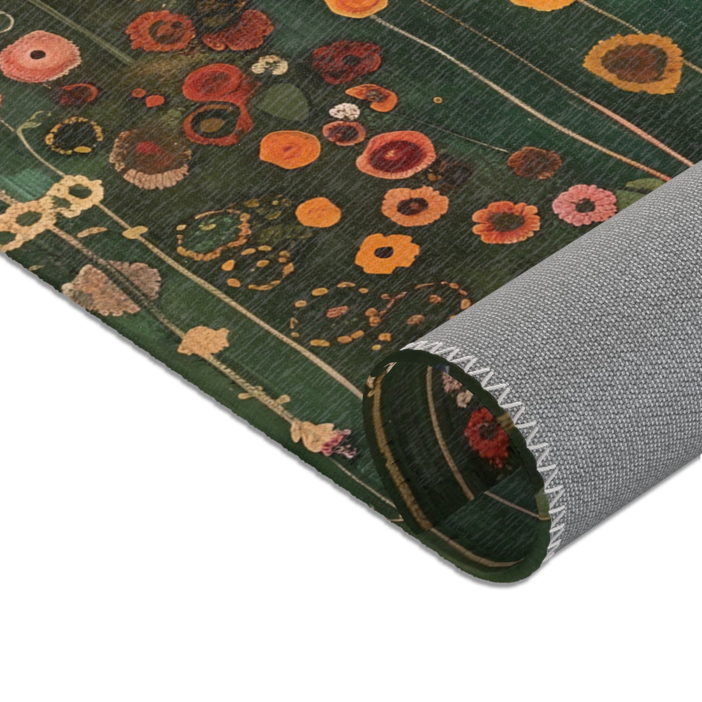 Gustav Klimt Inspired Area Rug, Funky, Colorful, & Unique Area Rugs, Custom Print Rug or Bathmat, 3 Sizes - 24x36 in, 36x60 in and 48x72 in