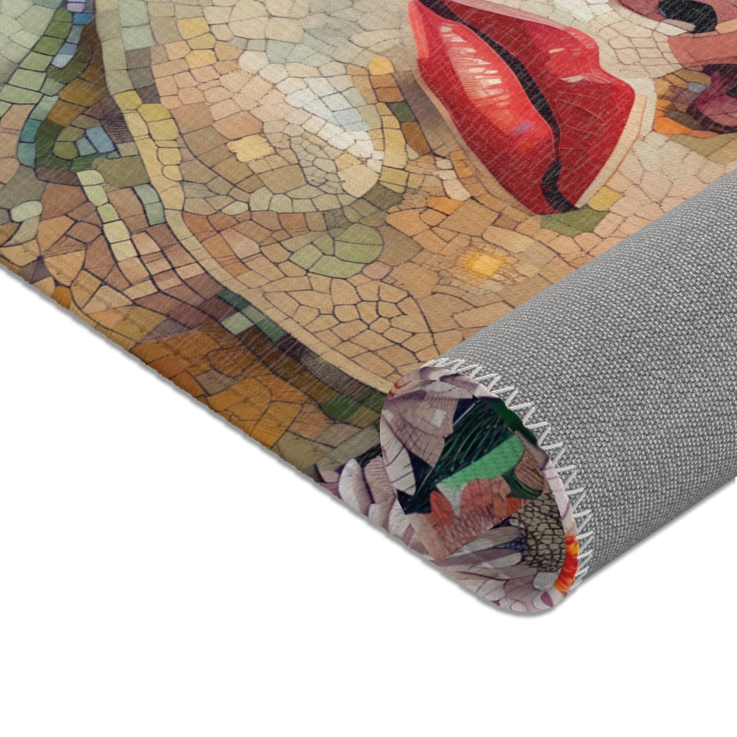 Gustav Klimt Inspired Area Rug, Funky, Colorful, & Unique Area Rugs, Custom Print Rug or Bathmat, 3 Sizes - 24x36 in, 36x60 in and 48x72 in
