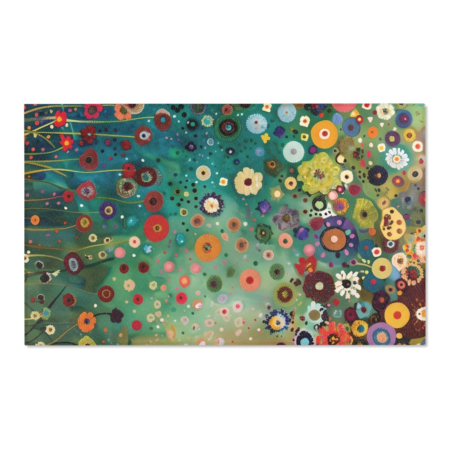 Gustav Klimt Inspired Area Rug, Funky, Colorful, & Unique Area Rugs, Custom Print Rug or Bathmat, 3 Sizes - 24x36 in, 36x60 in and 48x72 in