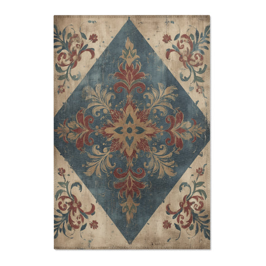 Moroccan Area Rug, Low Pile, Funky, Colorful, & Unique Area Rugs, Custom Print Rug or Bathmat, 3 Sizes - 24x36 in, 36x60 in and 48x72 in