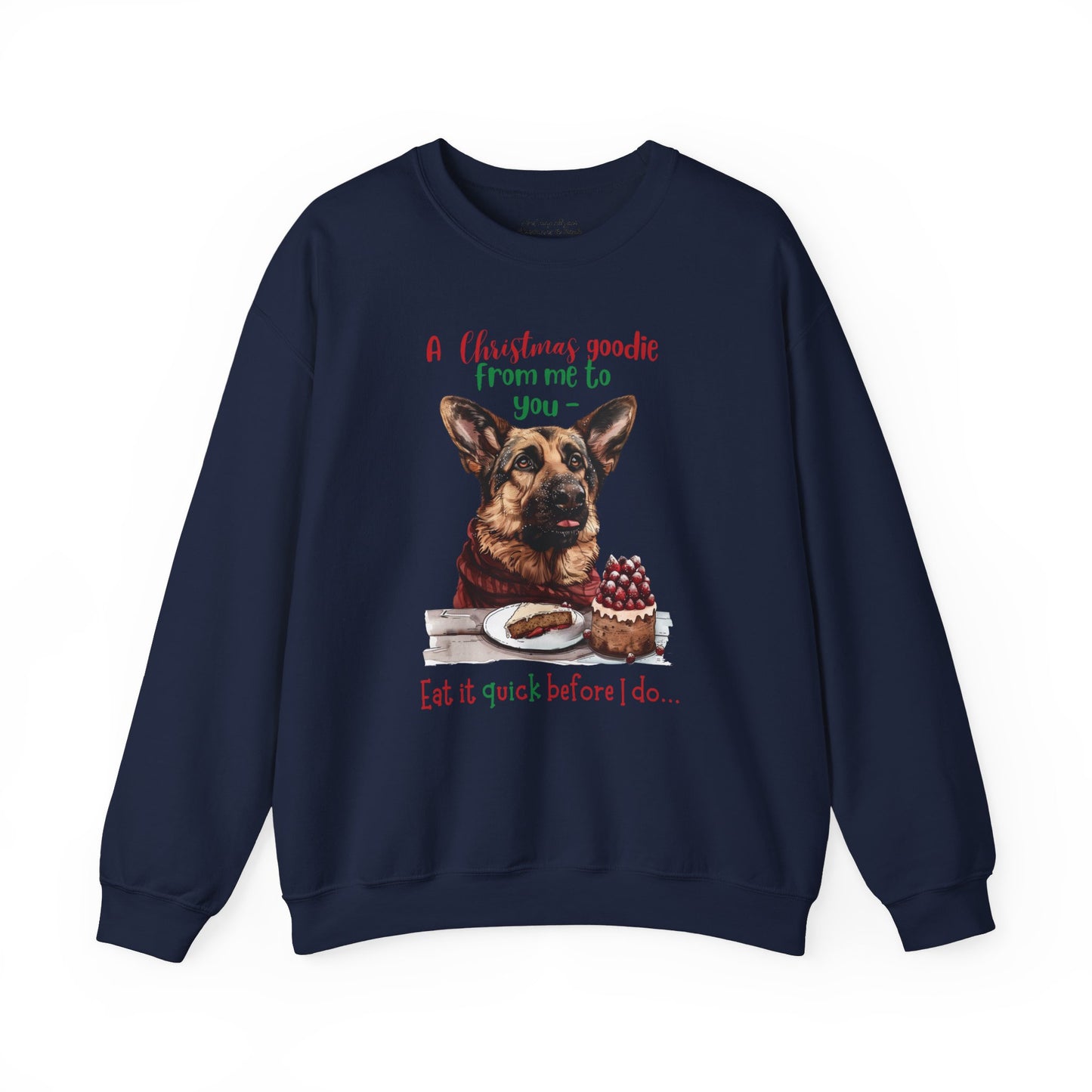 German Shepherd Christmas Sweatshirt, Unisex Heavy Blend™ Crewneck, Dog People or Veterinarian Gift, Dog Christmas Shirt, Cute Gift From Dog