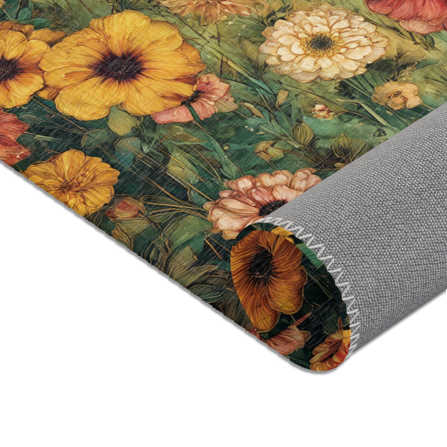Gustav Klimt Inspired Area Rug, Funky, Colorful, & Unique Area Rugs, Custom Print Rug or Bathmat, 3 Sizes - 24x36 in, 36x60 in and 48x72 in