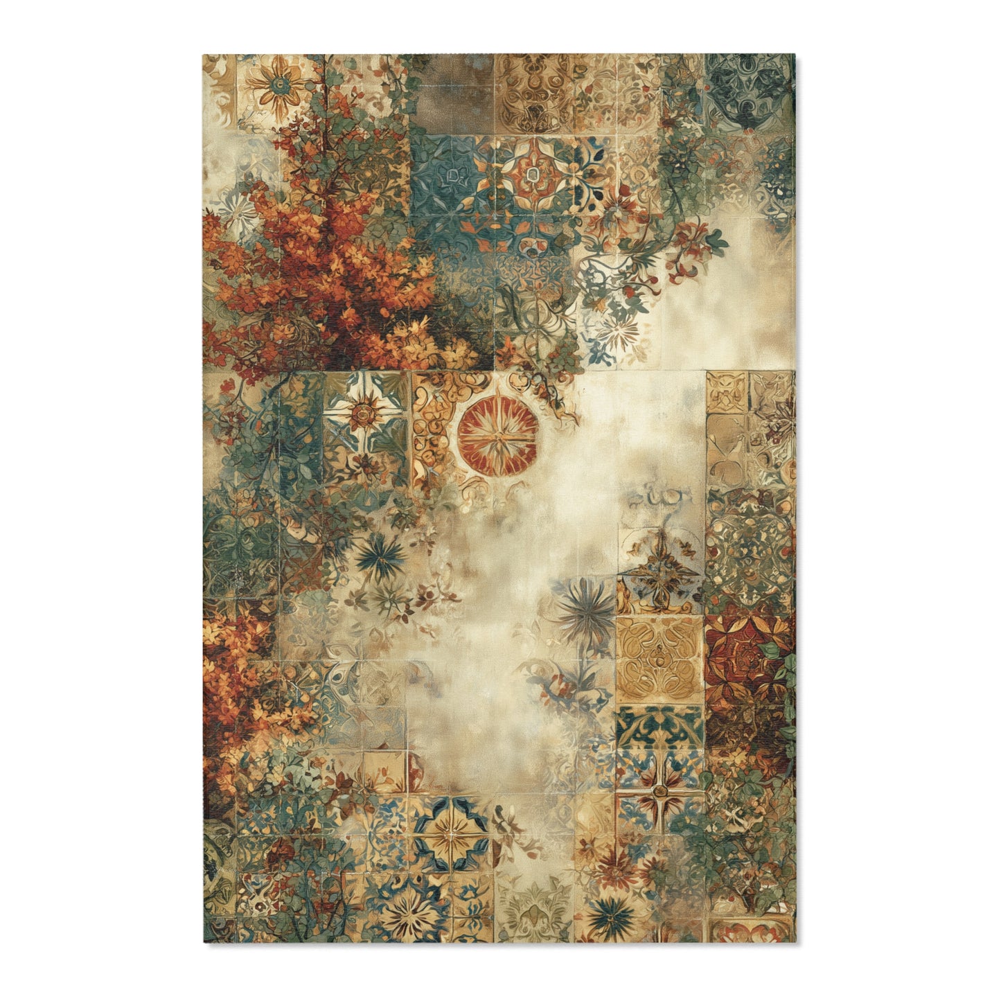 Gustav Klimt Inspired Area Rug, Funky, Colorful, & Unique Area Rugs, Custom Print Rug or Bathmat, 3 Sizes - 24x36 in, 36x60 in and 48x72 in