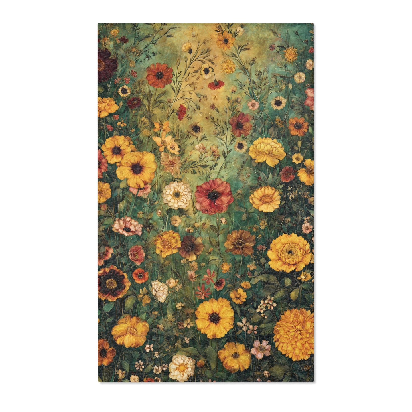 Gustav Klimt Inspired Area Rug, Funky, Colorful, & Unique Area Rugs, Custom Print Rug or Bathmat, 3 Sizes - 24x36 in, 36x60 in and 48x72 in