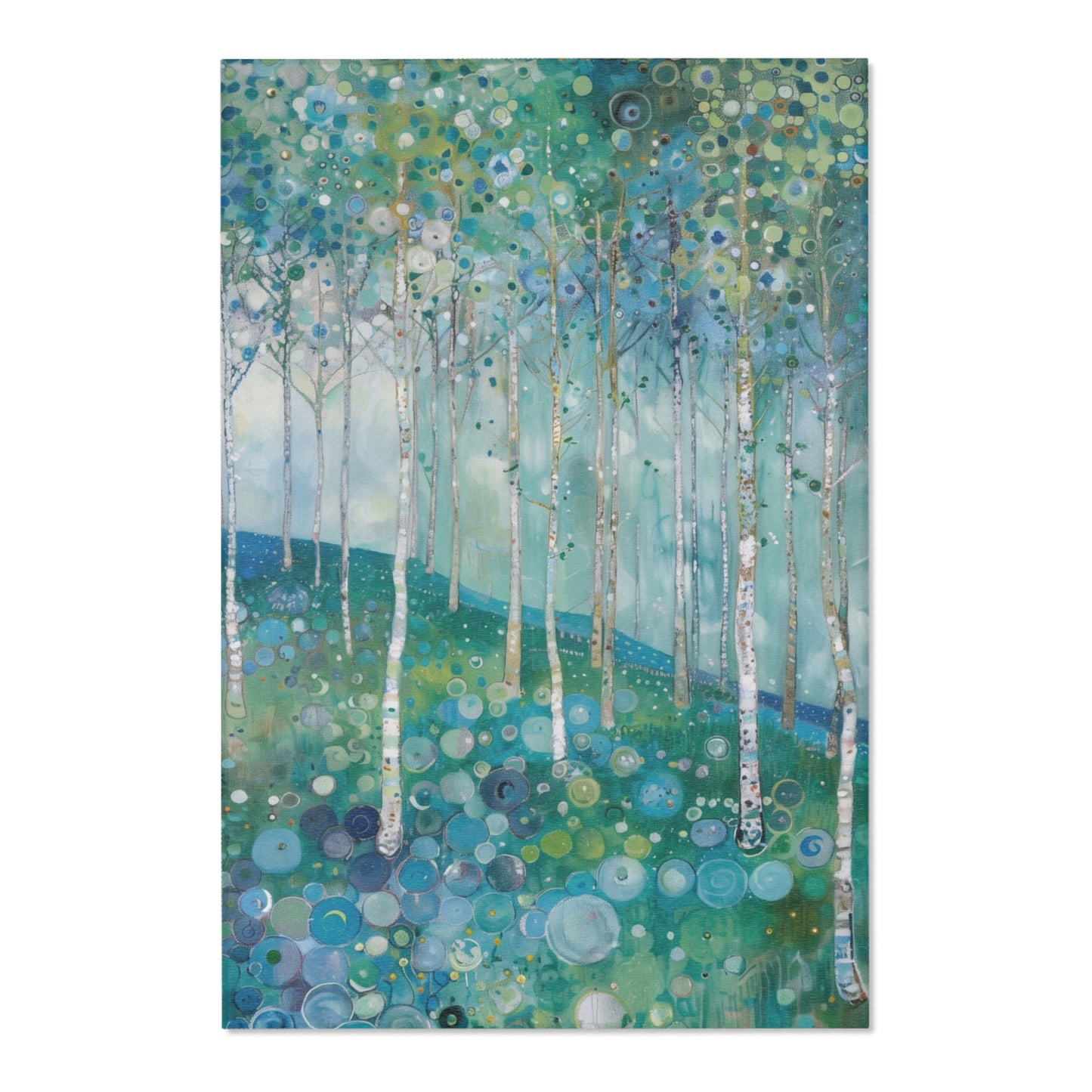 Gustav Klimt Inspired Area Rug, Funky, Colorful, & Unique Area Rugs, Custom Print Rug or Bathmat, 3 Sizes - 24x36 in, 36x60 in and 48x72 in