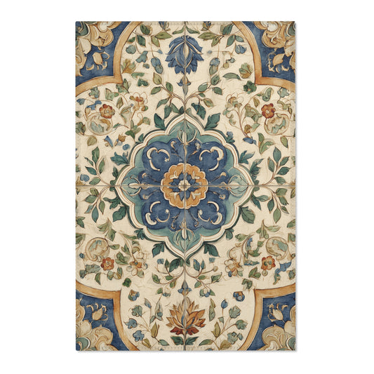 Moroccan Area Rug, Low Pile, Funky, Colorful, & Unique Area Rugs, Custom Print Rug or Bathmat, 3 Sizes - 24x36 in, 36x60 in and 48x72 in