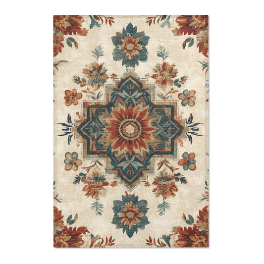 Moroccan Area Rug, Low Pile, Funky, Colorful, & Unique Area Rugs, Custom Print Rug or Bathmat, 3 Sizes - 24x36 in, 36x60 in and 48x72 in