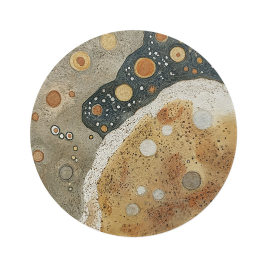 Round Mushroom Spore Area Rug, Funky & Unique Fairycore Area Rugs, Unique 60" Round Rug, Custom Print Available