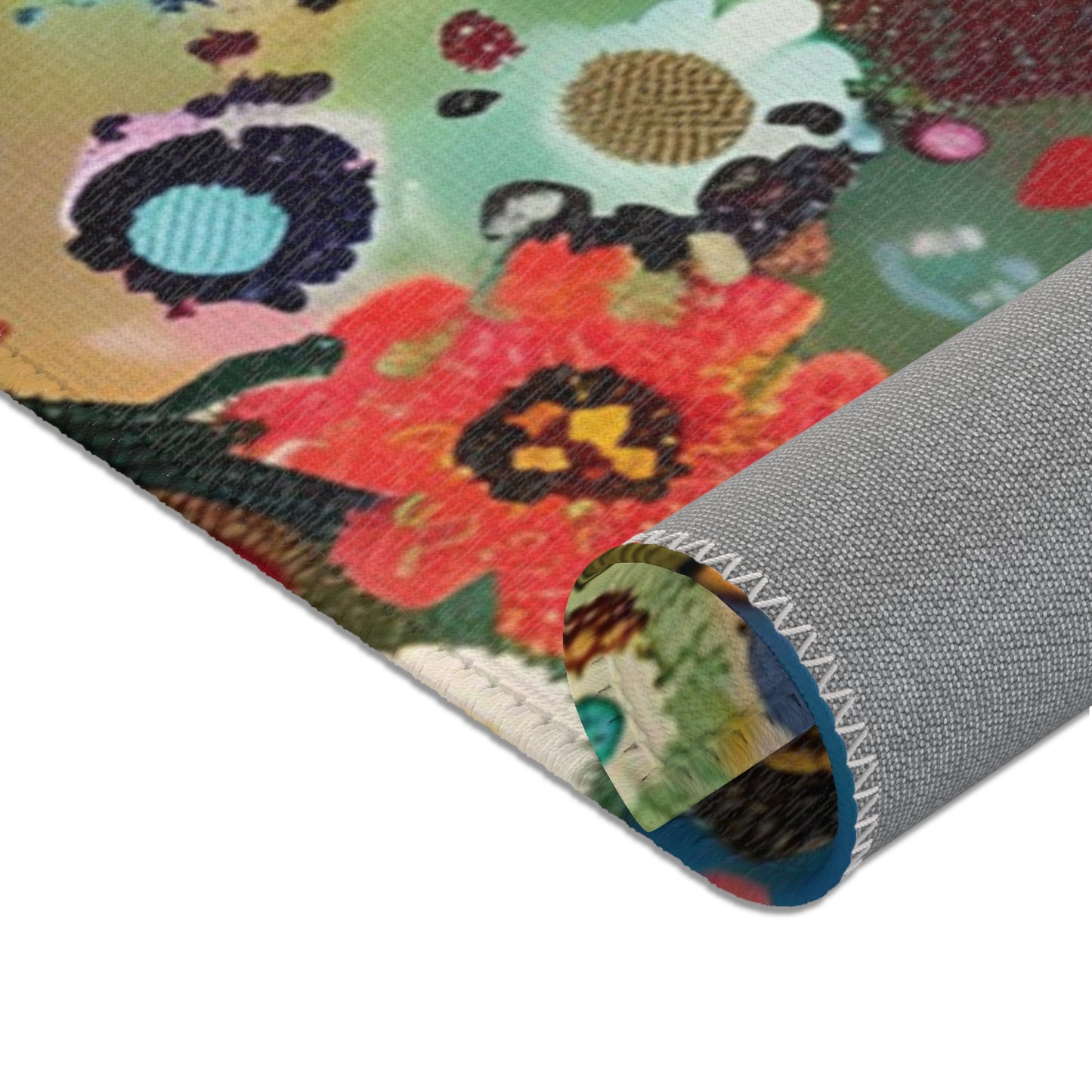 Gustav Klimt Inspired Area Rug, Funky, Colorful, & Unique Area Rugs, Custom Print Rug or Bathmat, 3 Sizes - 24x36 in, 36x60 in and 48x72 in