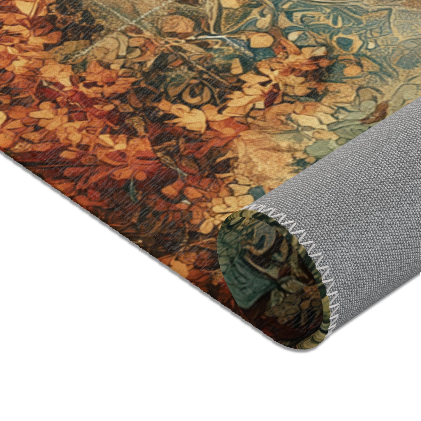 Gustav Klimt Inspired Area Rug, Funky, Colorful, & Unique Area Rugs, Custom Print Rug or Bathmat, 3 Sizes - 24x36 in, 36x60 in and 48x72 in