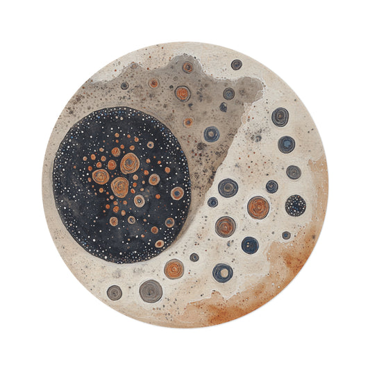 Round Mushroom Spore Area Rug, Funky & Unique Fairycore Area Rugs, Unique 60" Round Rug, Custom Print Available