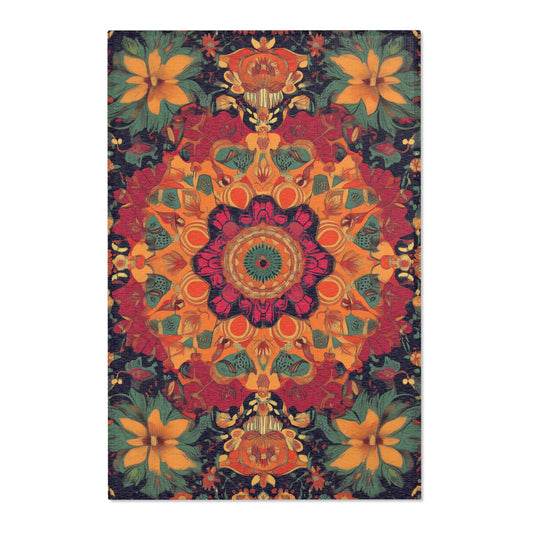 Moroccan Area Rug, Low Pile, Funky, Colorful, & Unique Area Rugs, Custom Print Rug or Bathmat, 2 Sizes - 24x36 in and 48x72 in