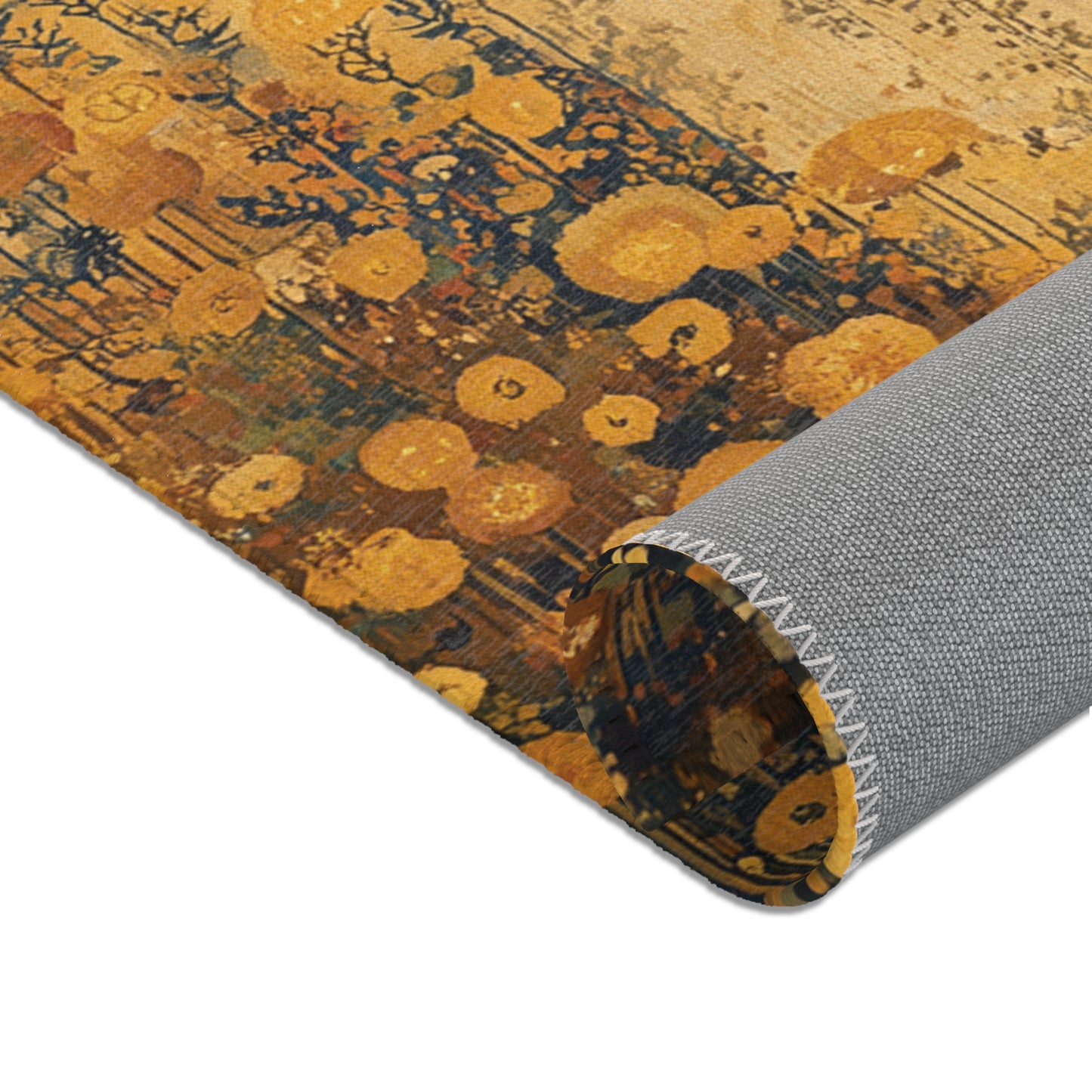 Gustav Klimt Inspired Area Rug, Funky, Colorful, & Unique Area Rugs, Custom Print Rug or Bathmat, 3 Sizes - 24x36 in, 36x60 in and 48x72 in