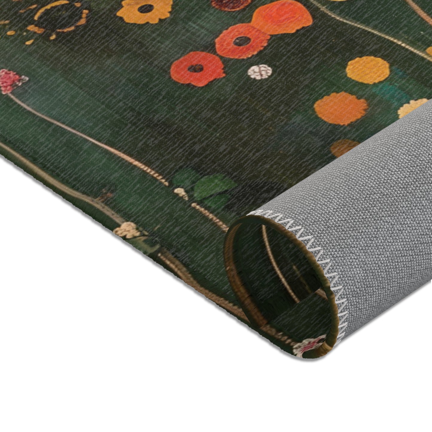 Gustav Klimt Inspired Area Rug, Funky, Colorful, & Unique Area Rugs, Custom Print Rug or Bathmat, 3 Sizes - 24x36 in, 36x60 in and 48x72 in