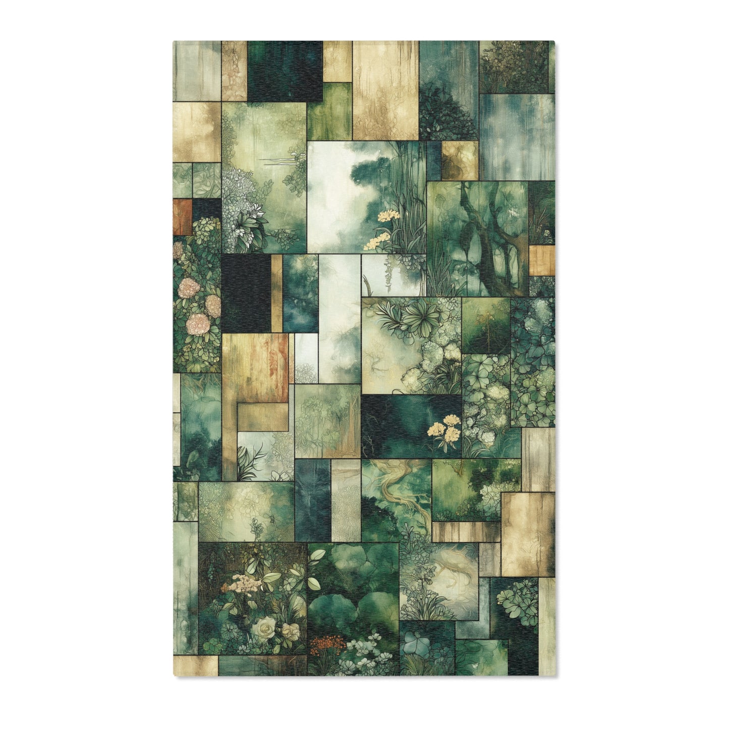 Gustav Klimt Inspired Area Rug, Funky, Colorful, & Unique Area Rugs, Custom Print Rug or Bathmat, 3 Sizes - 24x36 in, 36x60 in and 48x72 in
