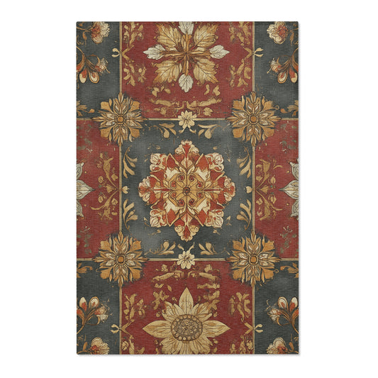 Moroccan Area Rug, Low Pile, Funky, Colorful, & Unique Area Rugs, Custom Print Rug or Bathmat, 3 Sizes - 24x36 in, 36x60 in and 48x72 in